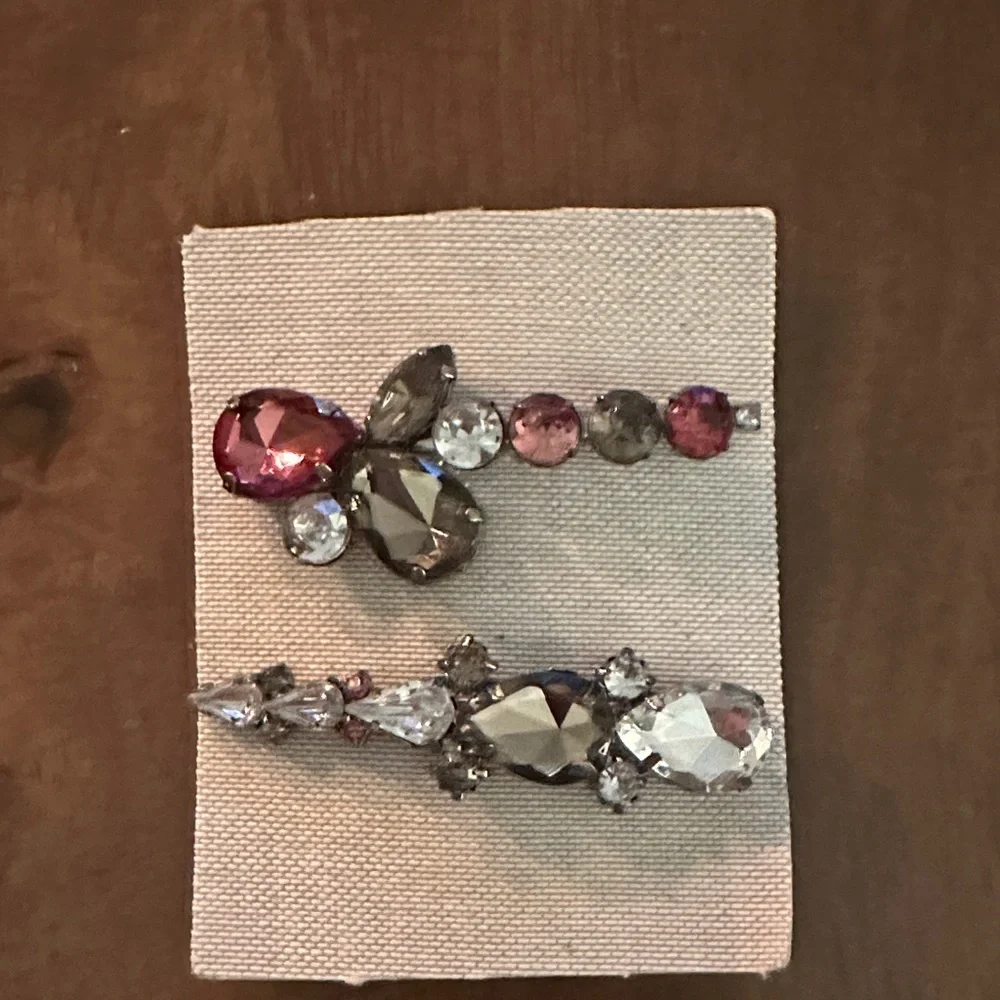 Anthropologie Pink and Silver Hairpin Set